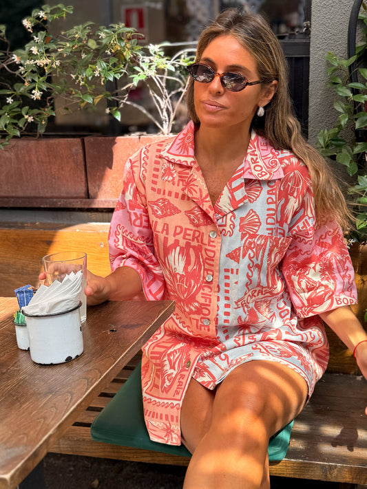 CAMISA BORA BORA CORAL