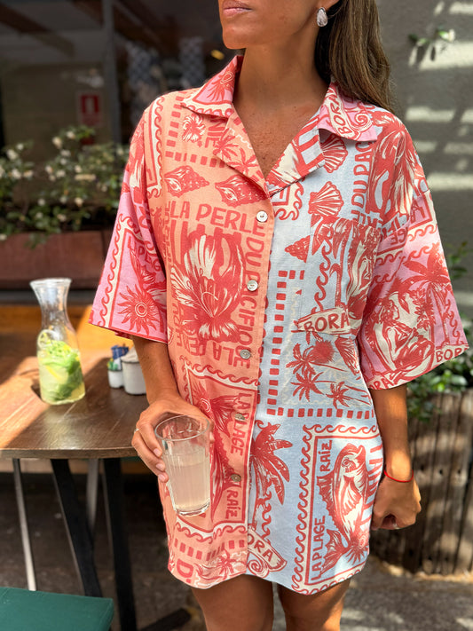 CAMISA BORA BORA CORAL